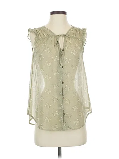 Pre-owned Matilda Jane Sleeveless Blouse In Green