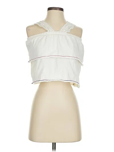Pre-owned Matilda Jane Sleeveless Blouse In White