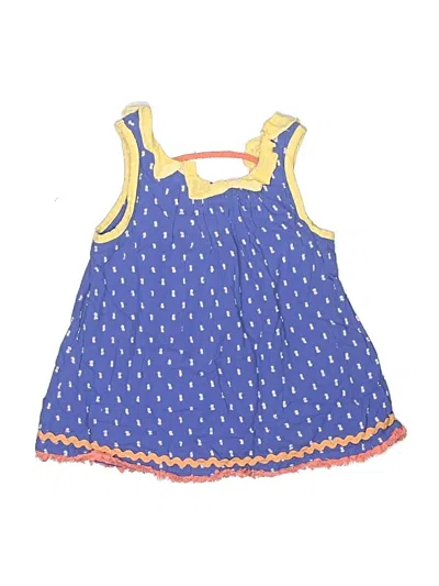 Pre-owned Matilda Jane Kids' Sleeveless Top Blue Halter Neckline Tops
