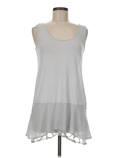 Pre-owned Matilda Jane Sleeveless Top Gray Scoop Neck Tops