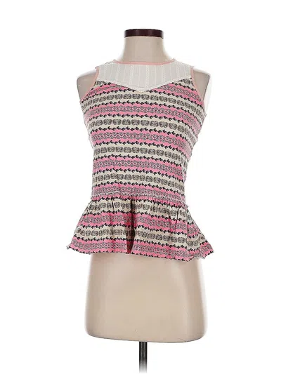 Pre-owned Matilda Jane Sleeveless Top Pink Halter Neckline Tops