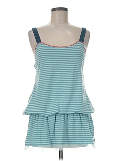 Pre-owned Matilda Jane Sleeveless Top Teal Sweetheart Neckline Tops