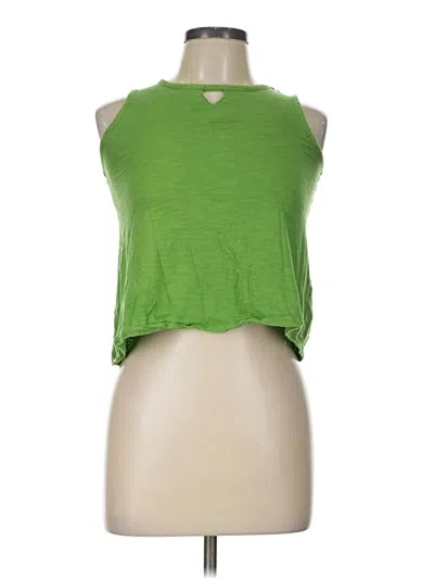 Pre-owned Matilda Jane Tank Top Green Halter Neckline Tops