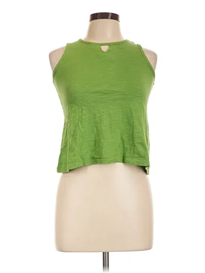 Pre-owned Matilda Jane Tank Top Green Halter Neckline Tops