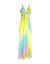MATILDE COUTURE MATILDE COUTURE WOMAN MAXI DRESS ACID GREEN SIZE 12 POLYESTER