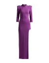 Matilde Couture Woman Maxi Dress Purple Size 6 Polyester, Elastane In Purple