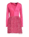 Matilde Couture Woman Mini Dress Fuchsia Size 8 Polyester, Elastane In Pink