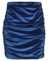Matilde Couture Woman Mini Skirt Blue Size 8 Polyester, Elastane In Blue
