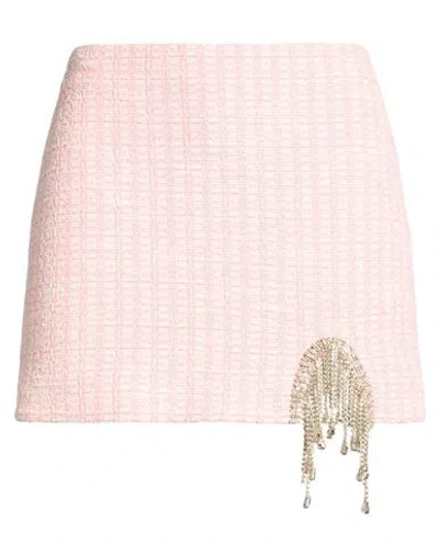 Matilde Couture Woman Mini Skirt Pink Size 10 Cotton, Polyester, Elastane, Metal