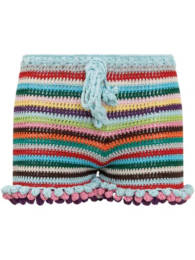 MATIMÌ CROCHET-KNIT SHORTS
