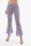 Matimì Openwork Boot Cut Pants In Purple