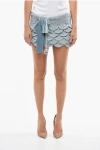 Matimì Wool Ruffled Mini Skirt With Self-tie Detail