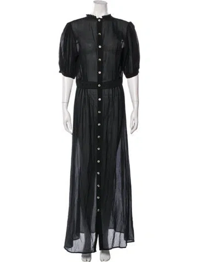 Pre-owned Matin Crew Neck Long Dress In Multi