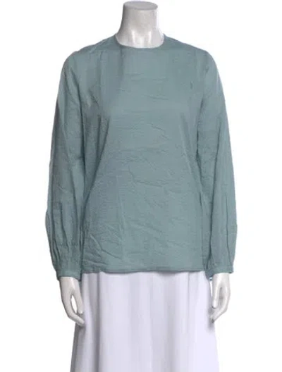 Pre-owned Matin Crew Neck Long Sleeve Sweatshirt In Blue