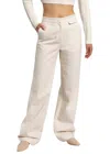 Matin High Rise Slim Pants In Natural In White