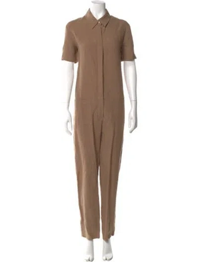 Pre-owned Matin Linen Mini Dress In Neutral