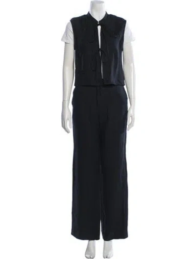 Pre-owned Matin Linen Set In Black