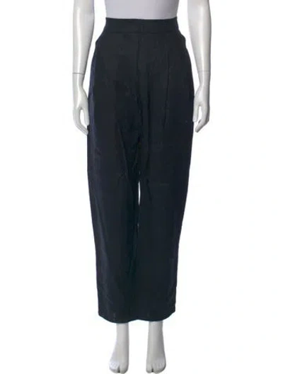 Pre-owned Matin Linen Straight Leg Pants In Blue