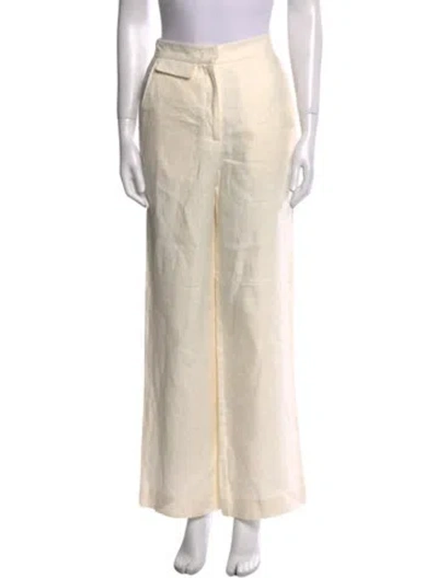 Pre-owned Matin Linen Wide Leg Pants W/ Tags In Neutral