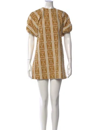 Pre-owned Matin Printed Mini Dress In Neutrals