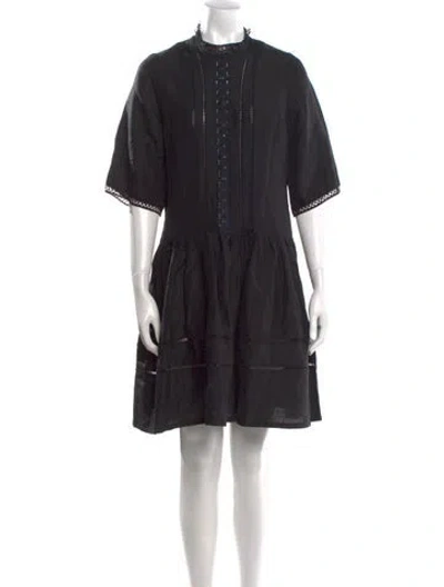 Pre-owned Matin Silk Knee-length Dress In Black