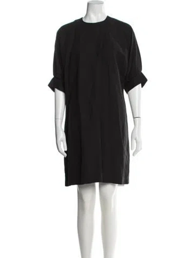 Pre-owned Matin Silk Mini Dress In Black