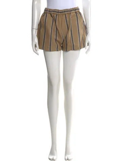 Pre-owned Matin Striped Mini Shorts In Neutral