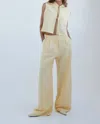 Matin Tailored Wide Leg Pants In Butter In Multi