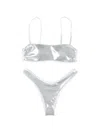 Matinee Arianna Metallic-effect Bikini In White