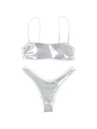Matinee Arianna Metallic-effect Bikini In White