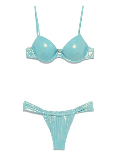 Matinee Donna Iridescent-effect Bikini Set