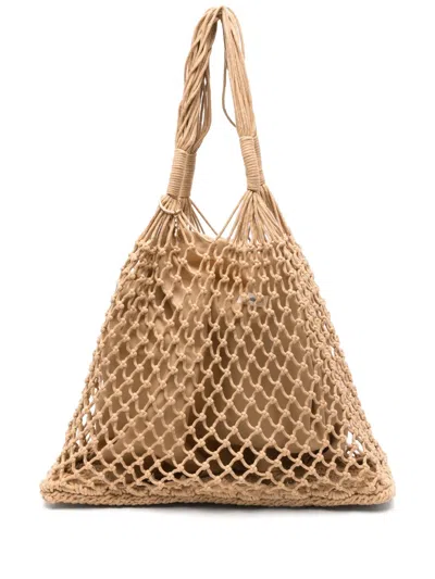 Matinee Donna Woven Shoulder Bag In Neutral