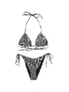 Matinee Kate Zebra-print Triangle Bikini In Multi