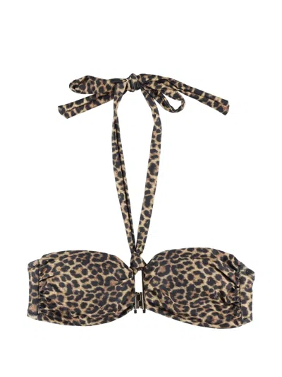 Matinee Lady Leopard-print Bikini Top In Multi