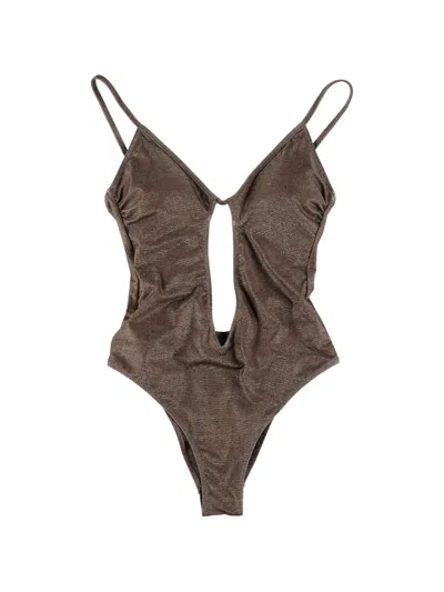 Matinee Lilly Cut-out Swimsuit In Brown