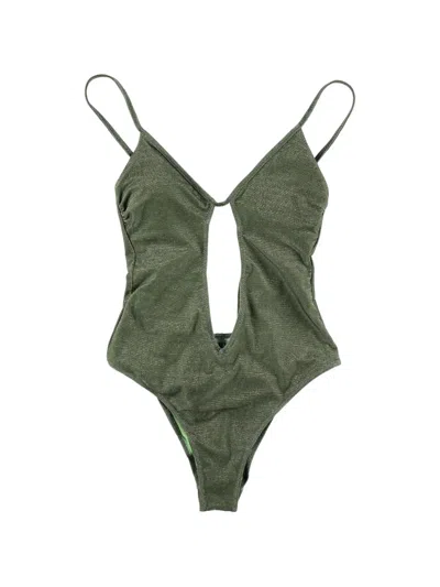 Matinee Lilly Cut-out Swimsuit In Green