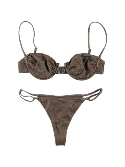 Matinee Marina Gathered Bikini In Brown