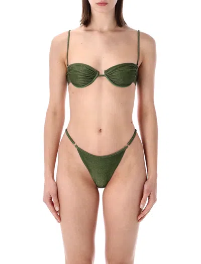 Matinee Matinée Matinée Marina Lurex Bikini In Green