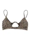 Matinée Taylor Leopard Print Bikini Top In Multi