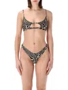 Matinee Mini Bikini With Bold Zebra Print In Zebra White