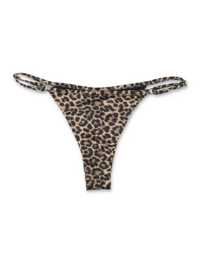 Matinee Mini Leopard Print Slip Dress In Brown