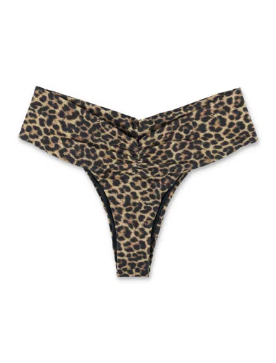 Matinee Mini Leopard Slip Dress - Size S In Brown