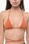 Matinee Triangle Camille Bikini Top With Removable Padded In Orange
