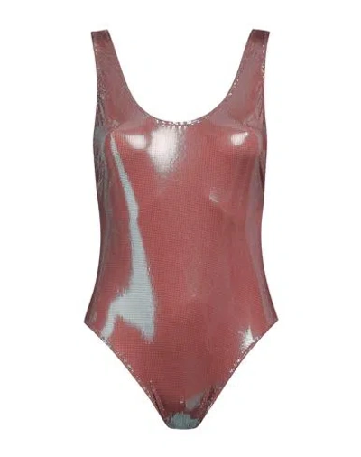 Matinee Matineé Woman One-piece Swimsuit Cocoa Size L Polyamide, Elastane In Brown