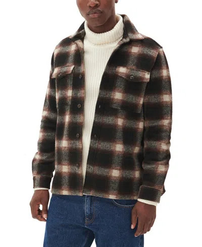 Matinique Men's Maglibbon Heritage Check Shirt Jacket In Bitter Chocolate