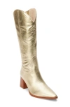 Matisse Addison Pointed Toe Western Boot In Gold