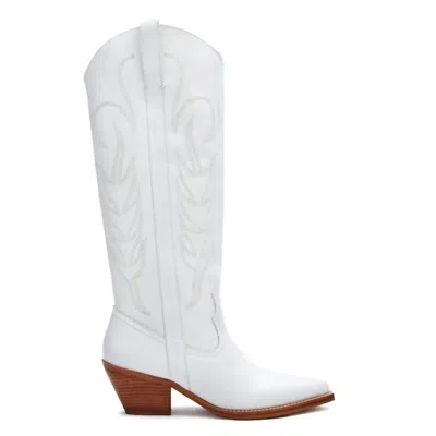 Matisse Agency Western Boot In White In Multi