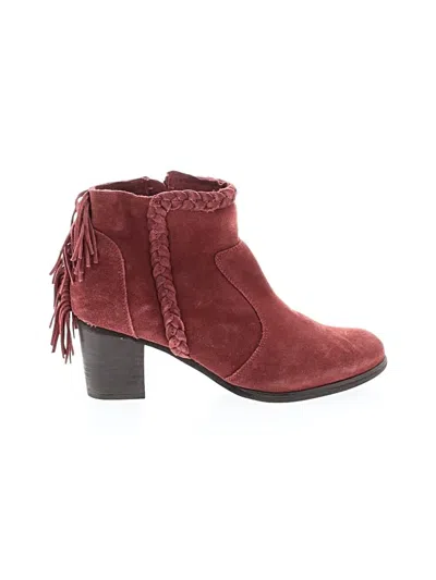 Pre-owned Matisse Ankle Boots In Burgundy