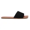 Matisse Beach Bali Suede Square-toe Slide Sandals In Black