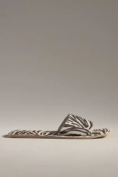 Matisse Beach Bali Suede Square-toe Slide Sandals In Black